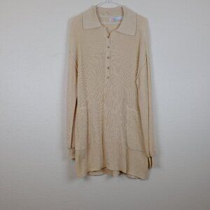 Womens free people beach sweater dress tan size medium